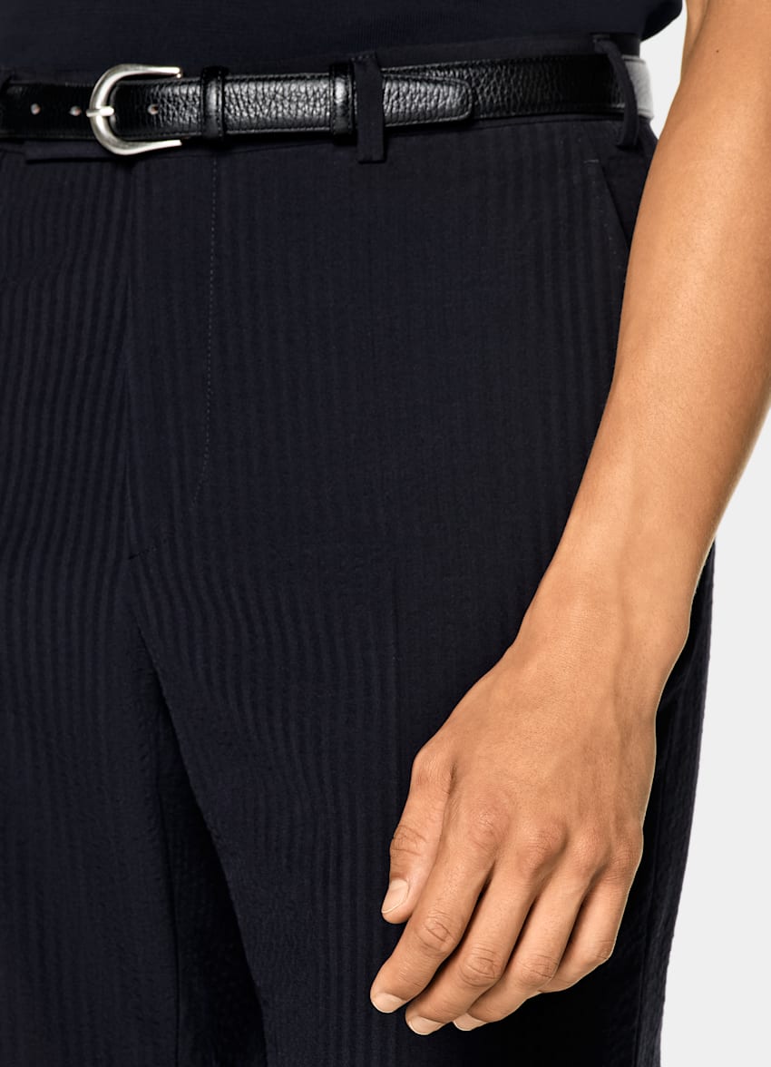 SUITSUPPLY Summer Pure Wool by Delfino, Italy Navy Relaxed Fit Roma Suit