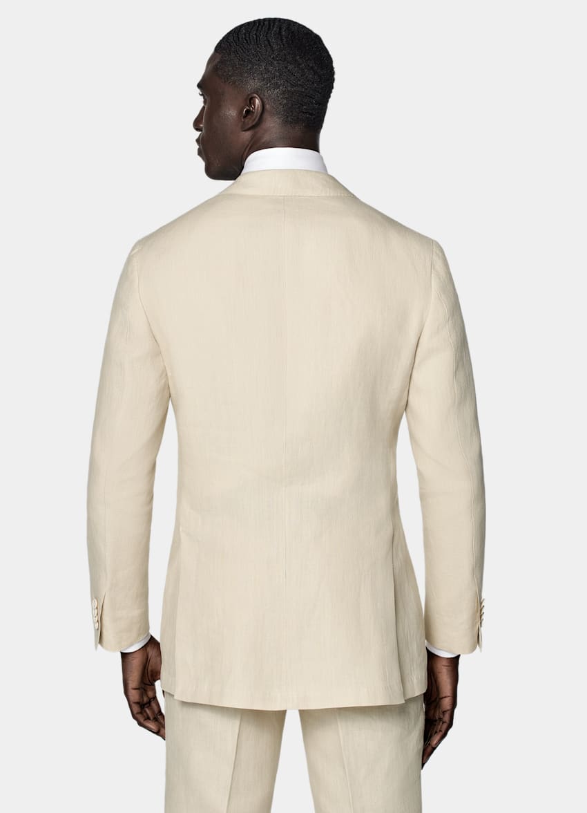 SUITSUPPLY Summer Pure Linen by Leomaster, Italy Sand Tailored Fit Havana Suit