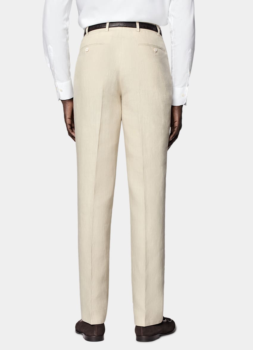 SUITSUPPLY Summer Pure Linen by Leomaster, Italy Sand Tailored Fit Havana Suit