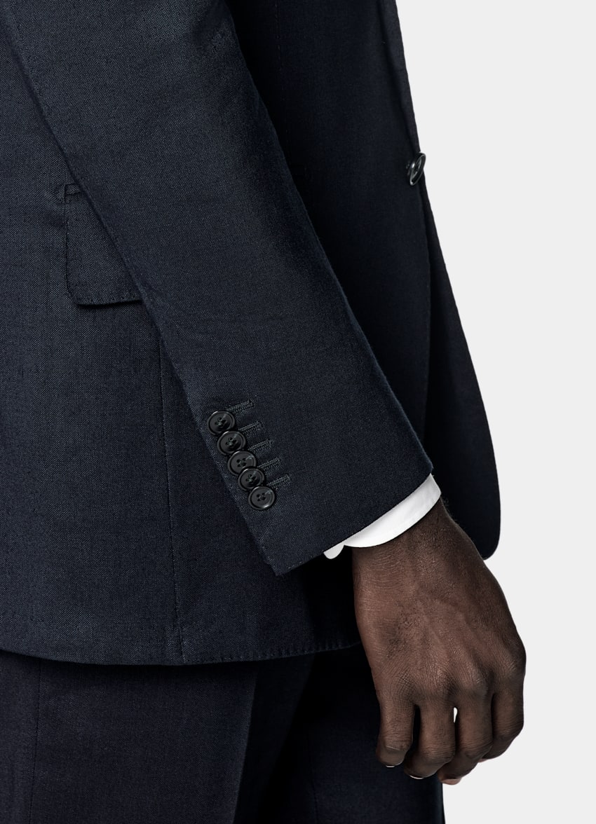 SUITSUPPLY Estate Lino e lana - Rogna, Italia Abito Milano blu navy tailored fit