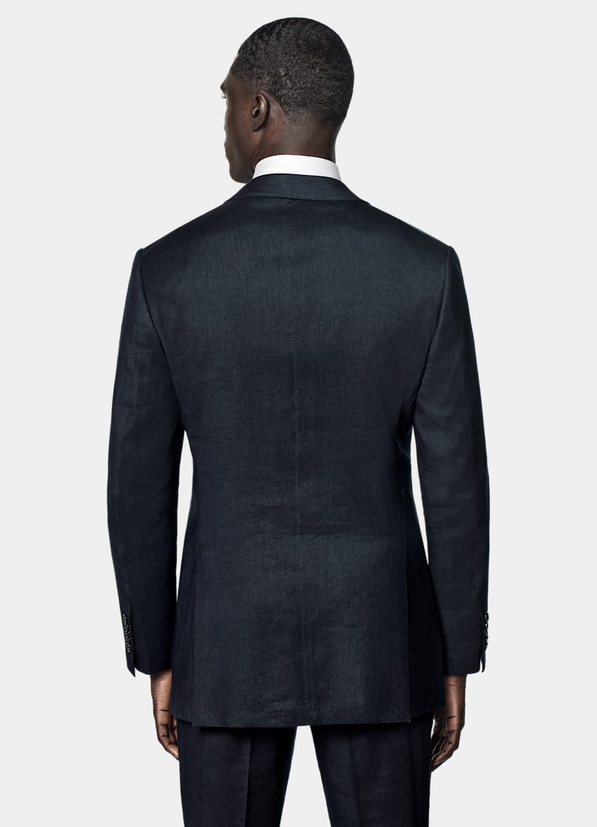 SUITSUPPLY Estate Lino e lana - Rogna, Italia Abito Milano blu navy tailored fit