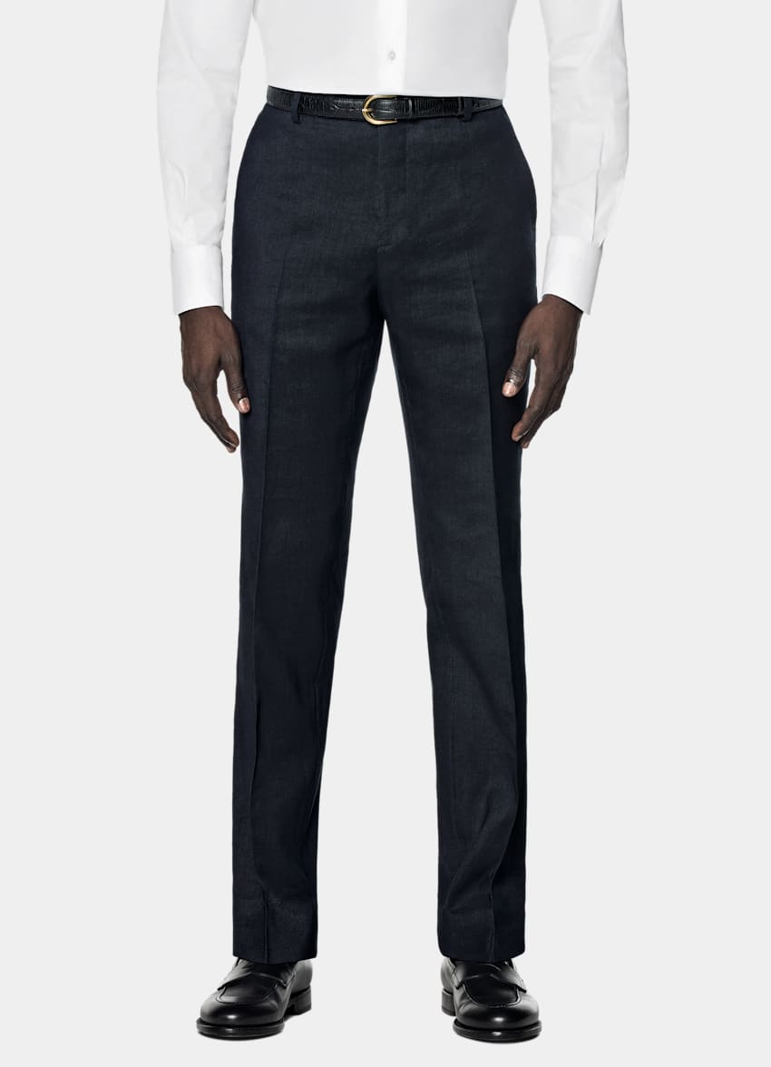 SUITSUPPLY Estate Lino e lana - Rogna, Italia Abito Milano blu navy tailored fit