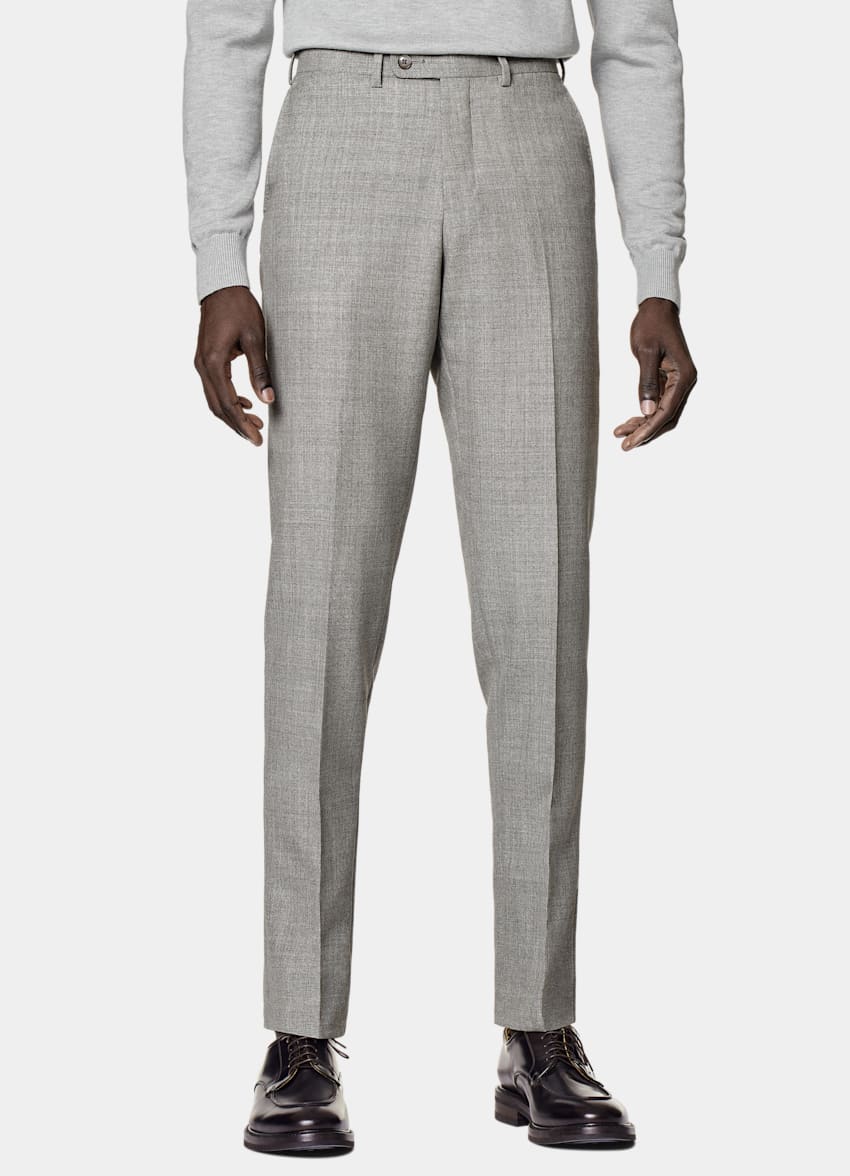 Light Grey Perennial Lazio Suit | Pure Tropical Wool Single Breasted ...