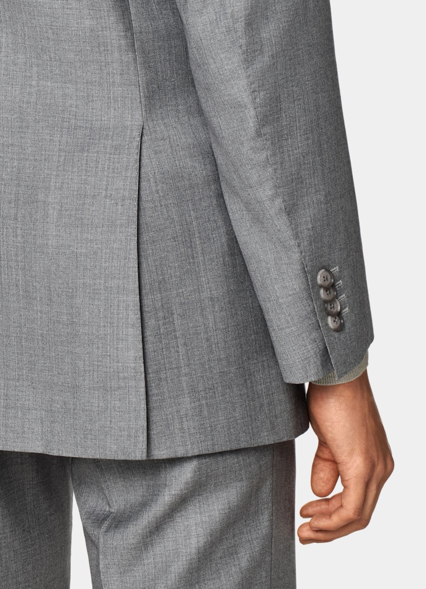 SUITSUPPLY All season Pure laine S110's par Vitale Barberis Canonico, Italie Costume Perennial Havana coupe Tailored gris clair
