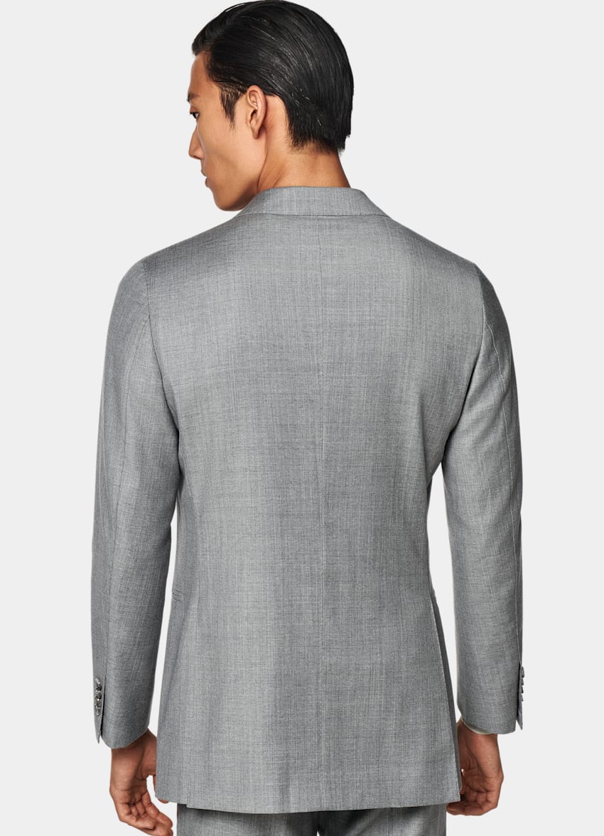 SUITSUPPLY All season Pure laine S110's par Vitale Barberis Canonico, Italie Costume Perennial Havana coupe Tailored gris clair