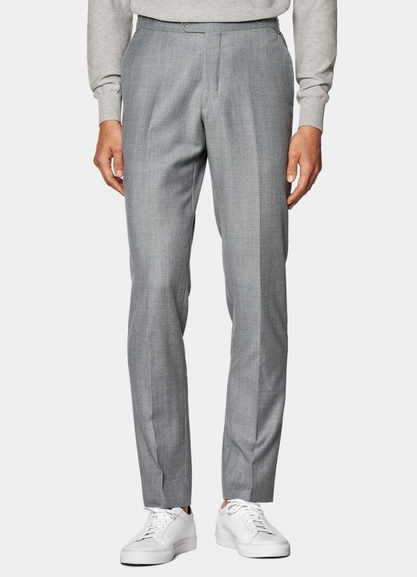 SUITSUPPLY All season Pure laine S110's par Vitale Barberis Canonico, Italie Costume Perennial Havana coupe Tailored gris clair