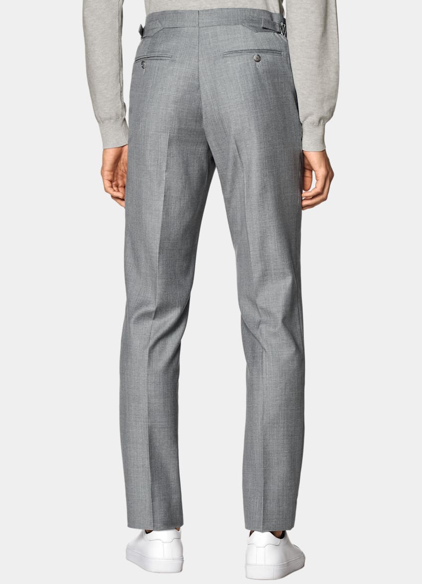 SUITSUPPLY All season Pure laine S110's par Vitale Barberis Canonico, Italie Costume Perennial Havana coupe Tailored gris clair