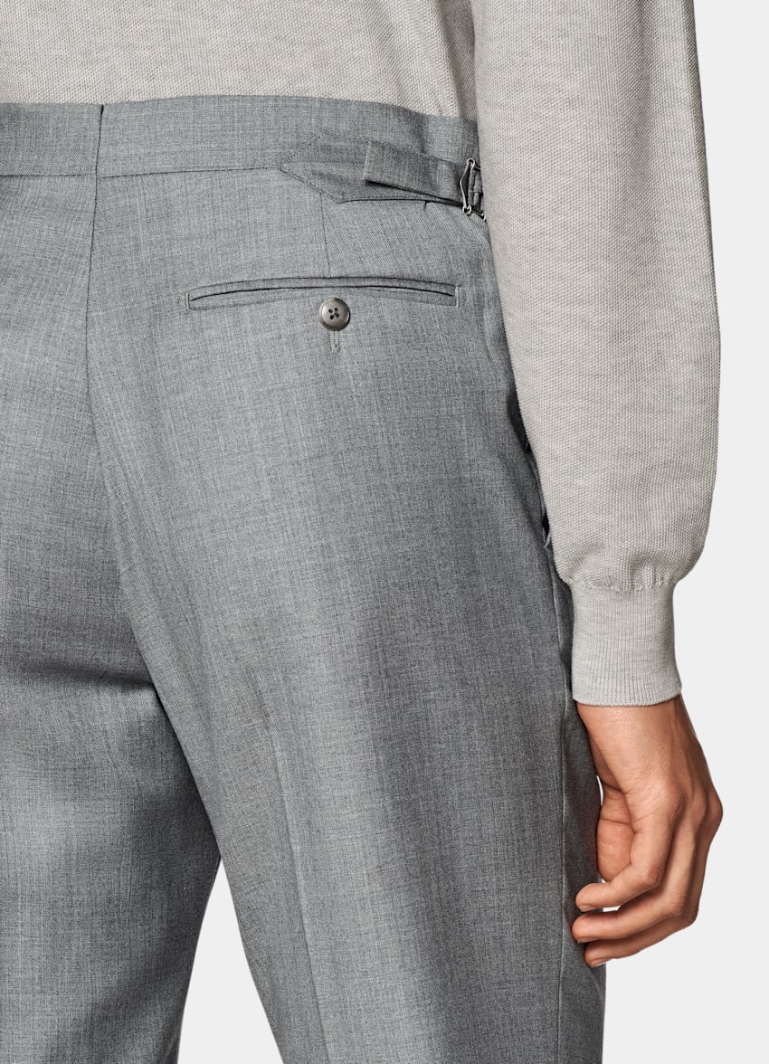 SUITSUPPLY All season Pure laine S110's par Vitale Barberis Canonico, Italie Costume Perennial Havana coupe Tailored gris clair