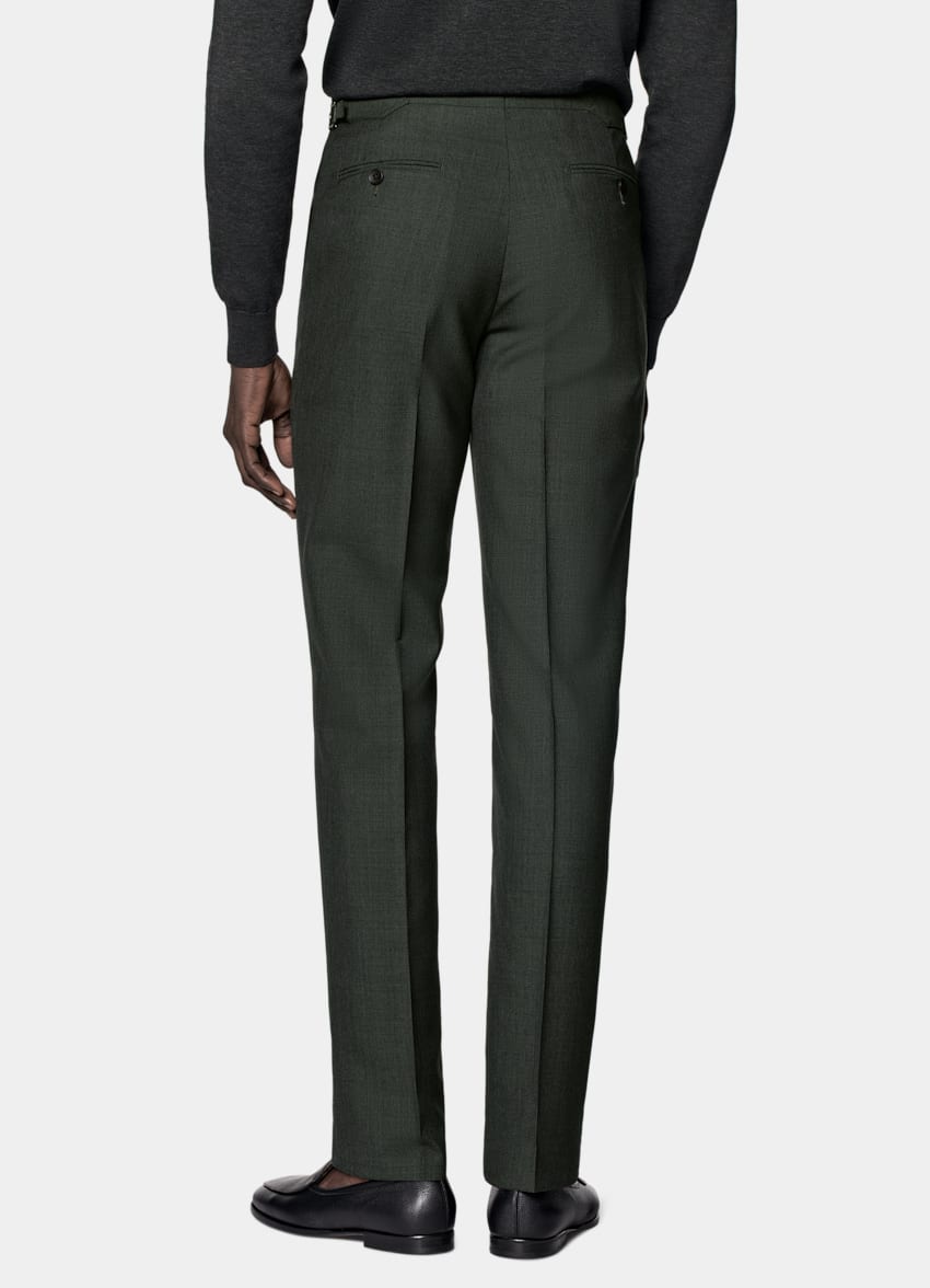 SUITSUPPLY 四季热带羊毛 由Vitale Barberis Canonico生产，产自意大利 Perennial Havana 深绿色合体身型西装