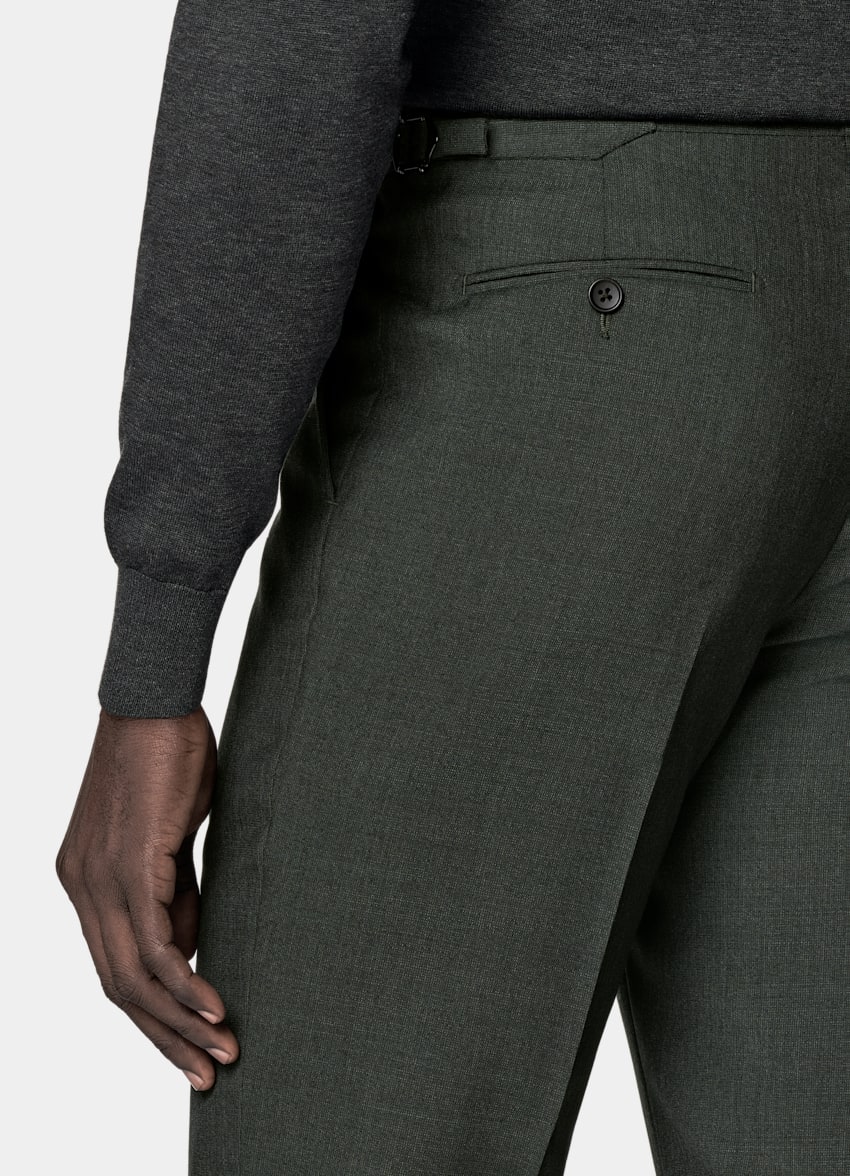 SUITSUPPLY 四季热带羊毛 由Vitale Barberis Canonico生产，产自意大利 Perennial Havana 深绿色合体身型西装