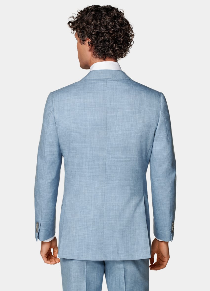 SUITSUPPLY Ren tropisk ull från Vitale Barberis Canonico, Italien Havana Perennial ljusblå kostym med tailored fit