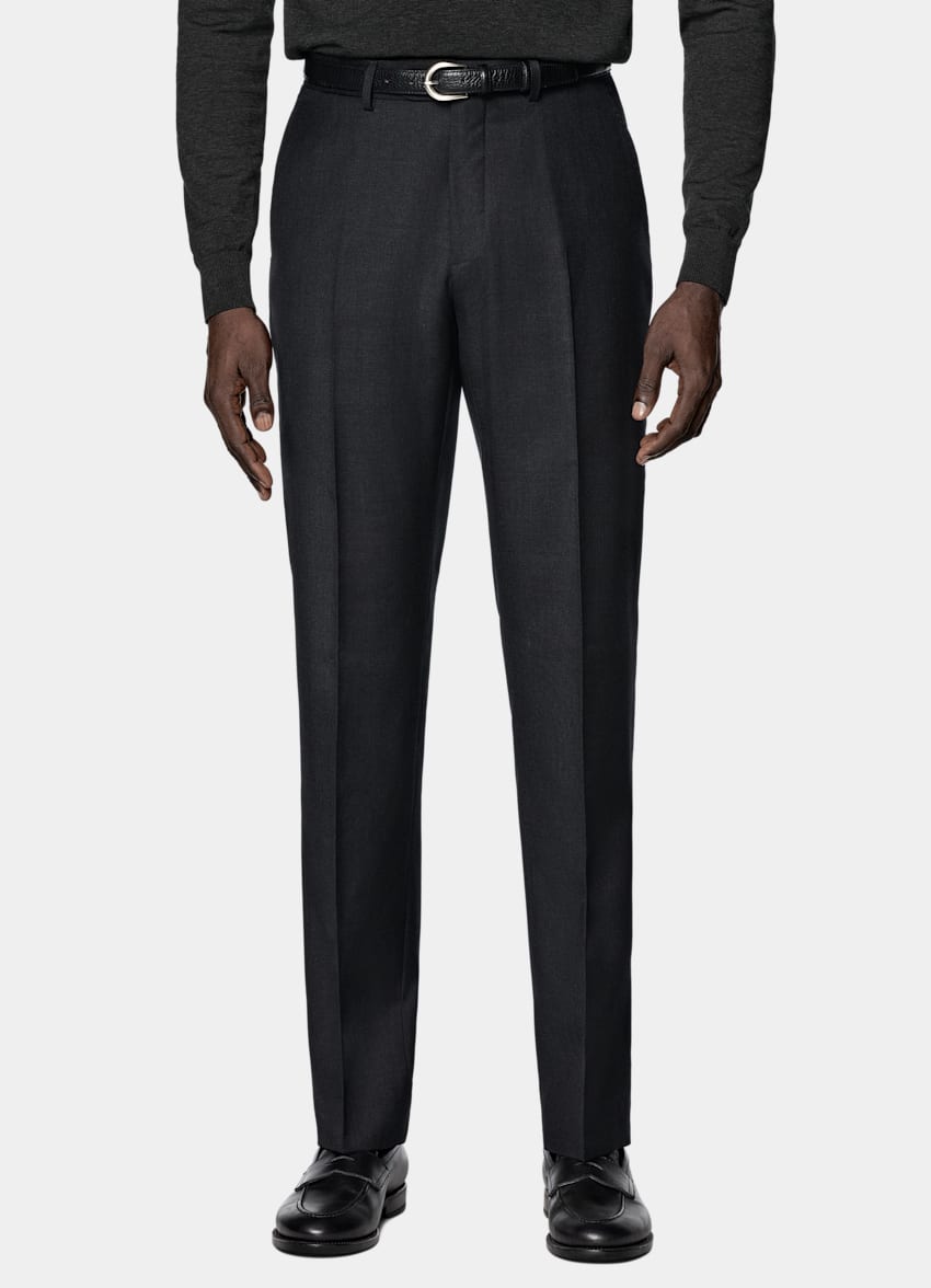 SUITSUPPLY All Season Pure Wool by Reda, Italy Dark Grey Perennial Tailored Fit Havana Suit