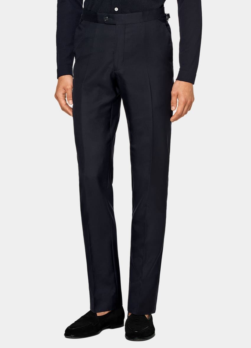 SUITSUPPLY All Season Wool Silk by Colombo, Italy Navy Custom Made Suit