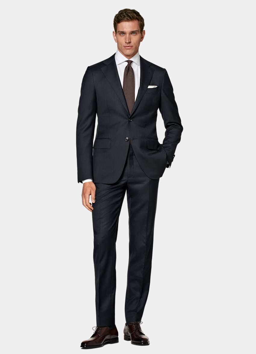 SUITSUPPLY Pure S150's Wool by Vitale Barberis Canonico, Italy Navy Lazio Suit