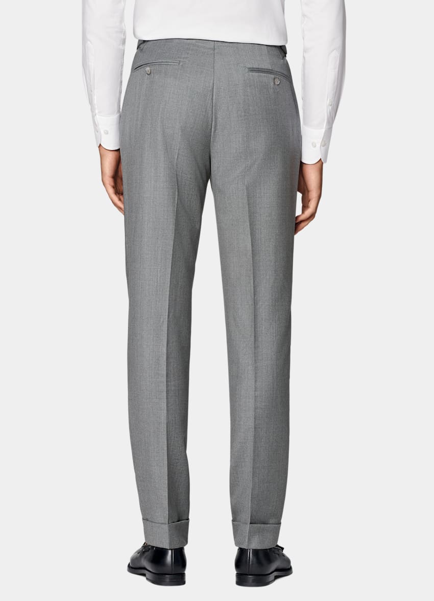 SUITSUPPLY All Season Pure S130's Wool by Vitale Barberis Canonico, Italy Mid Grey Perennial Tailored Fit Havana Suit