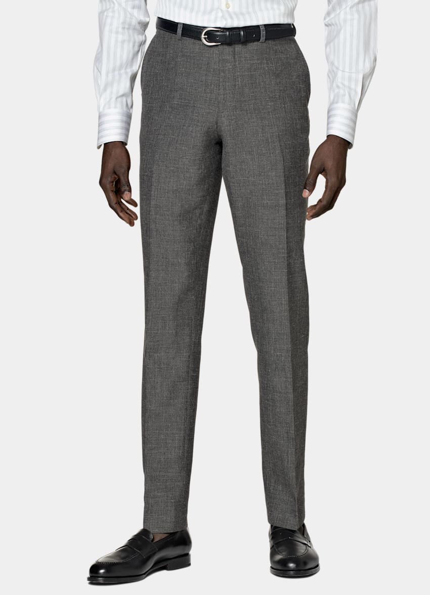 Mid Grey Lazio Suit in Wool Silk Linen | SUITSUPPLY US
