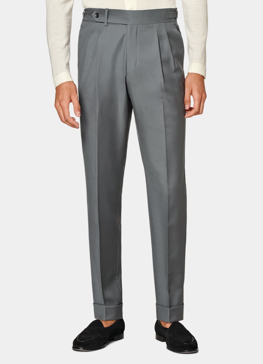 SUITSUPPLY Pure S110's Wool by Vitale Barberis Canonico, Italy Dark Grey Perennial Havana Suit