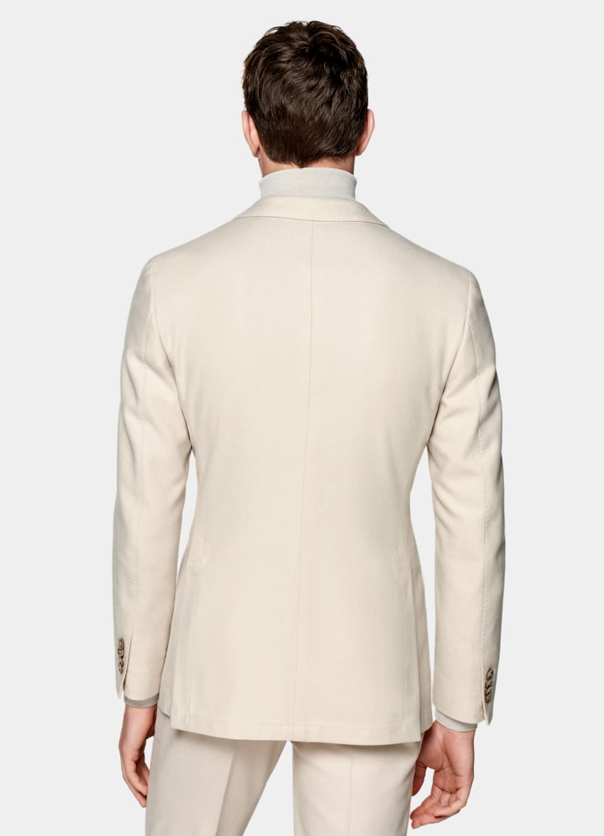 SUITSUPPLY Wool Cashmere by Rogna, Italy Light Brown Herringbone Havana Suit