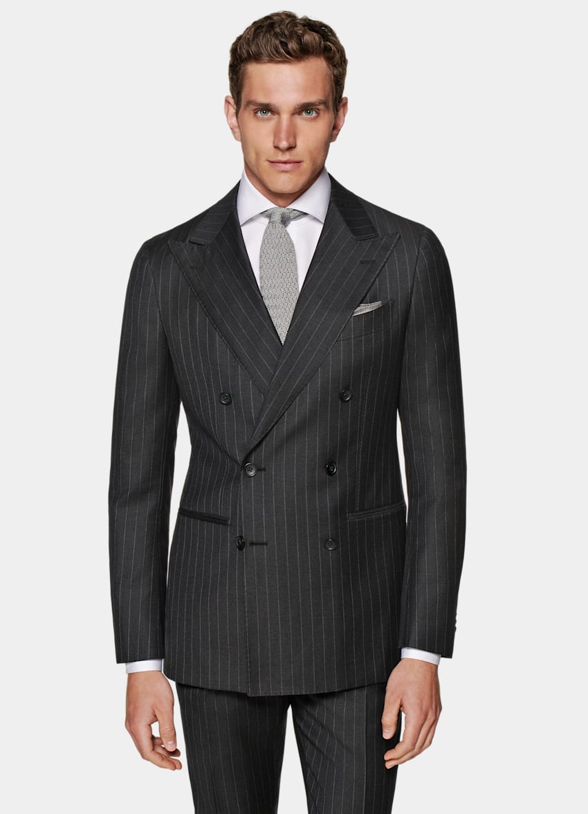 Dark Grey Striped Havana Suit in Pure S110's Wool | SUITSUPPLY US