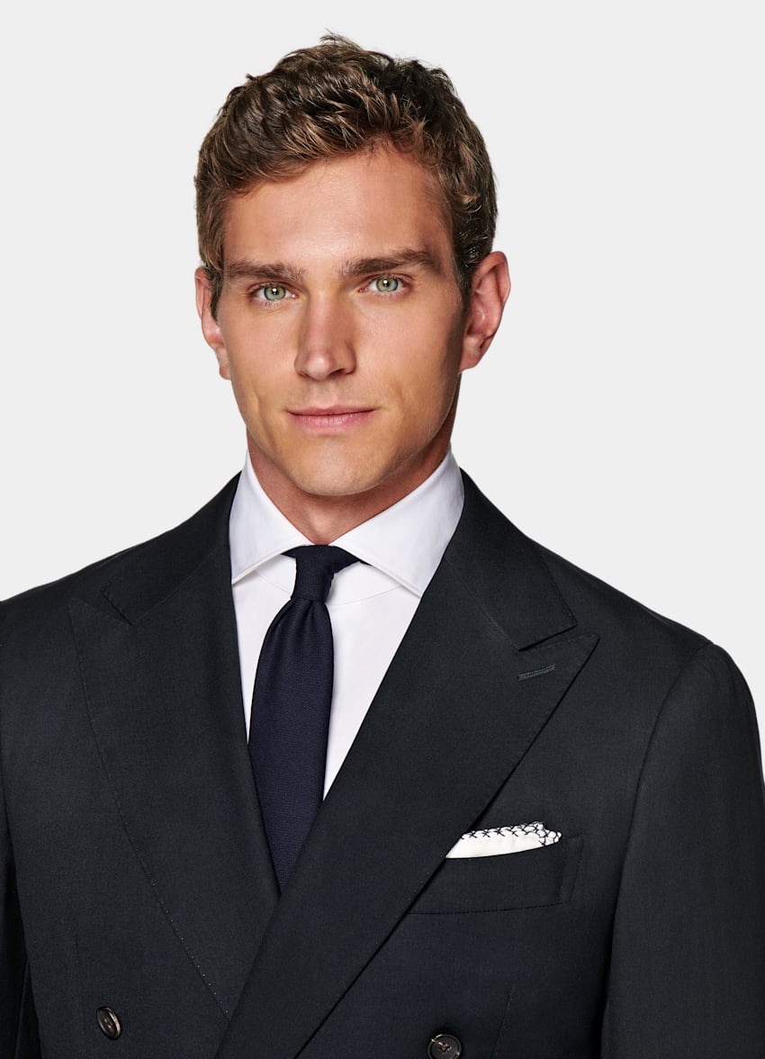 SUITSUPPLY Wool Cashmere by E.Thomas, Italy Navy Havana Suit