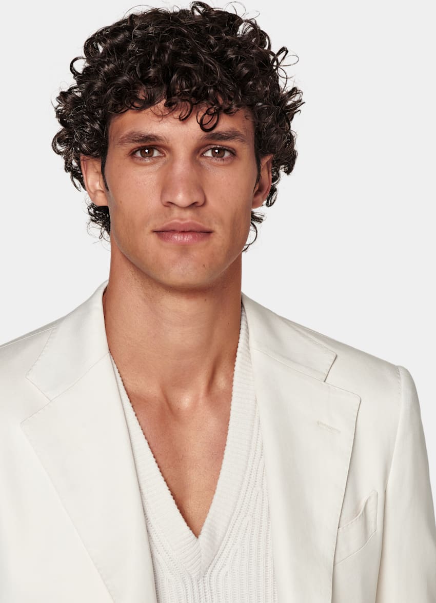 Off-White Havana Suit in Pure Silk | SUITSUPPLY US