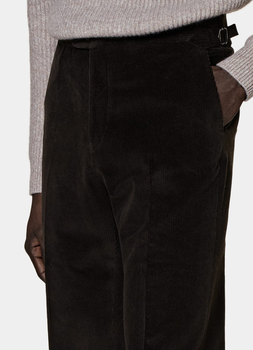 SUITSUPPLY Pure Cotton Corduroy by Pontoglio, Italy Dark Brown Havana Suit