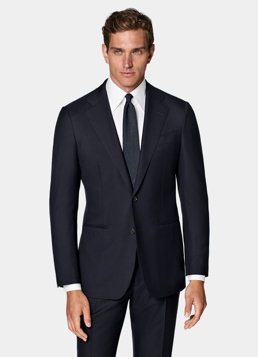 【NAVY L】EnnoyProfessionalCPN SET UP Navy Tailored Fit Havana Suit in Pure S150's Wool | SUITSUPPLY