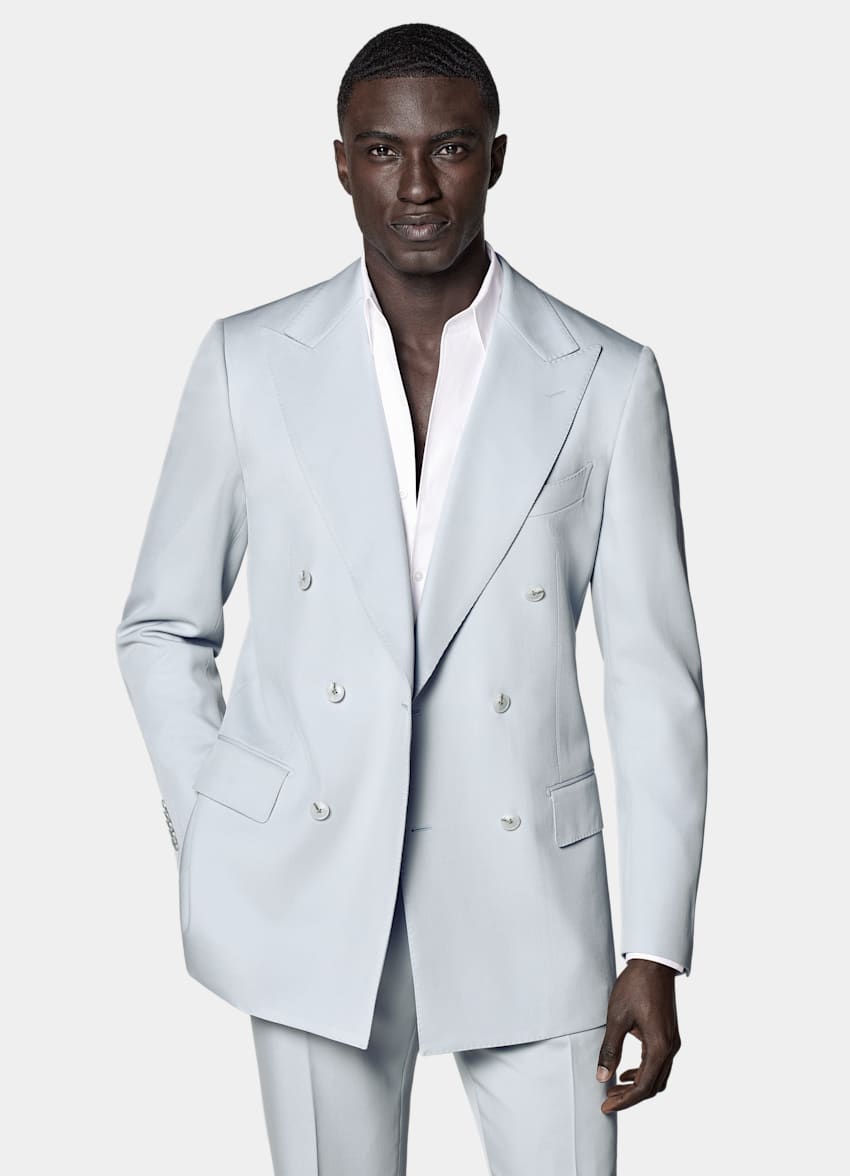 SUITSUPPLY All season Pure laine S120's - E.Thomas, Italie Costume Milano coupe Tailored bleu clair