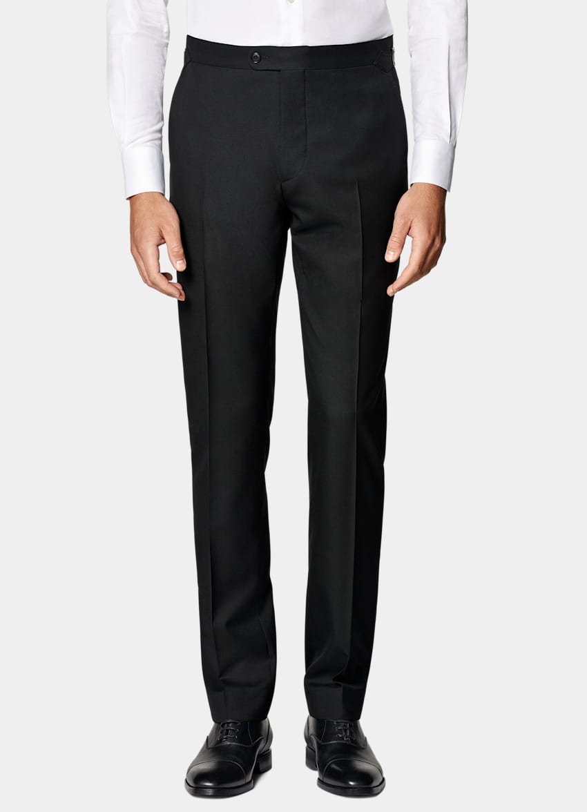 SUITSUPPLY All Season Pure S150's Wool by E.Thomas, Italy Black Tailored Fit Havana Suit