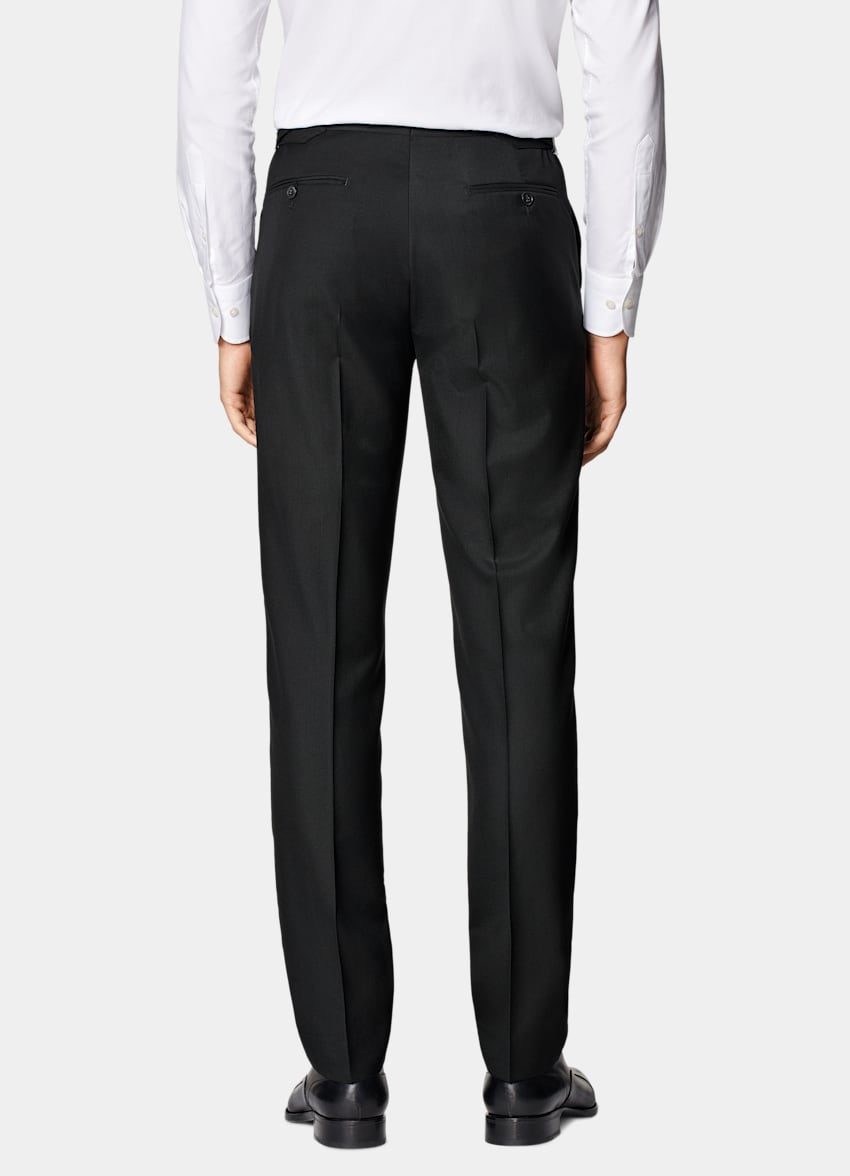 SUITSUPPLY All Season Pure S150's Wool by E.Thomas, Italy Black Tailored Fit Havana Suit