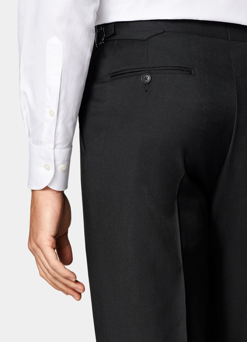 SUITSUPPLY All Season Pura lana S150s de E.Thomas, Italia Traje Havana negro corte Tailored