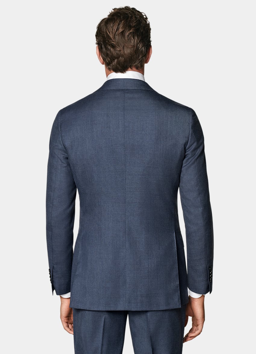 SUITSUPPLY All Season Pura lana S130s de E.Thomas, Italia Traje Havana azul intermedio corte Tailored