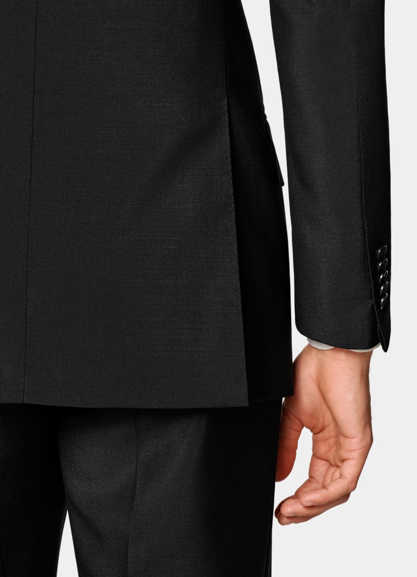 SUITSUPPLY All Season Lana-mohair de Vitale Barberis Canonico, Italia Traje Milano negro corte Tailored