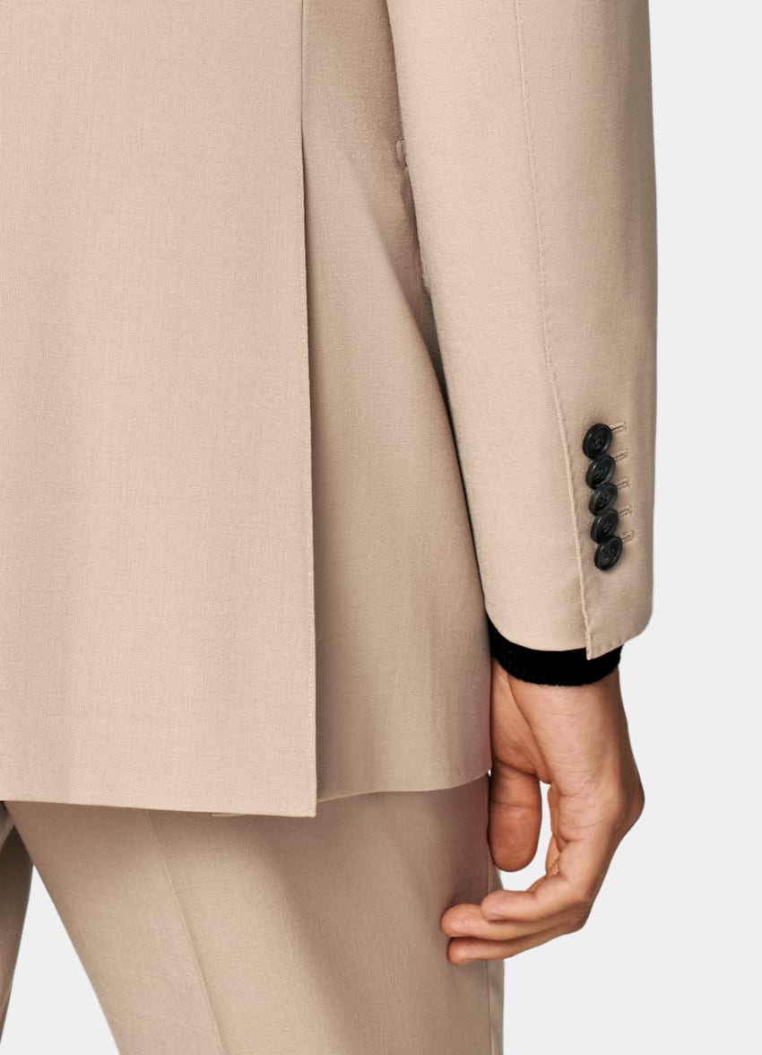 SUITSUPPLY All Season Wool Mohair by Botto Giuseppe, Italy Mid Brown Tailored Fit Milano Suit
