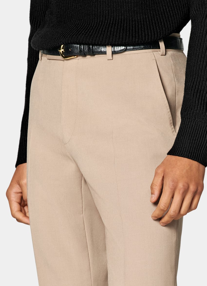 SUITSUPPLY All Season Wool Mohair by Botto Giuseppe, Italy Mid Brown Tailored Fit Milano Suit