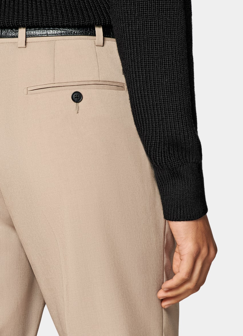 SUITSUPPLY All Season Wool Mohair by Botto Giuseppe, Italy Mid Brown Tailored Fit Milano Suit
