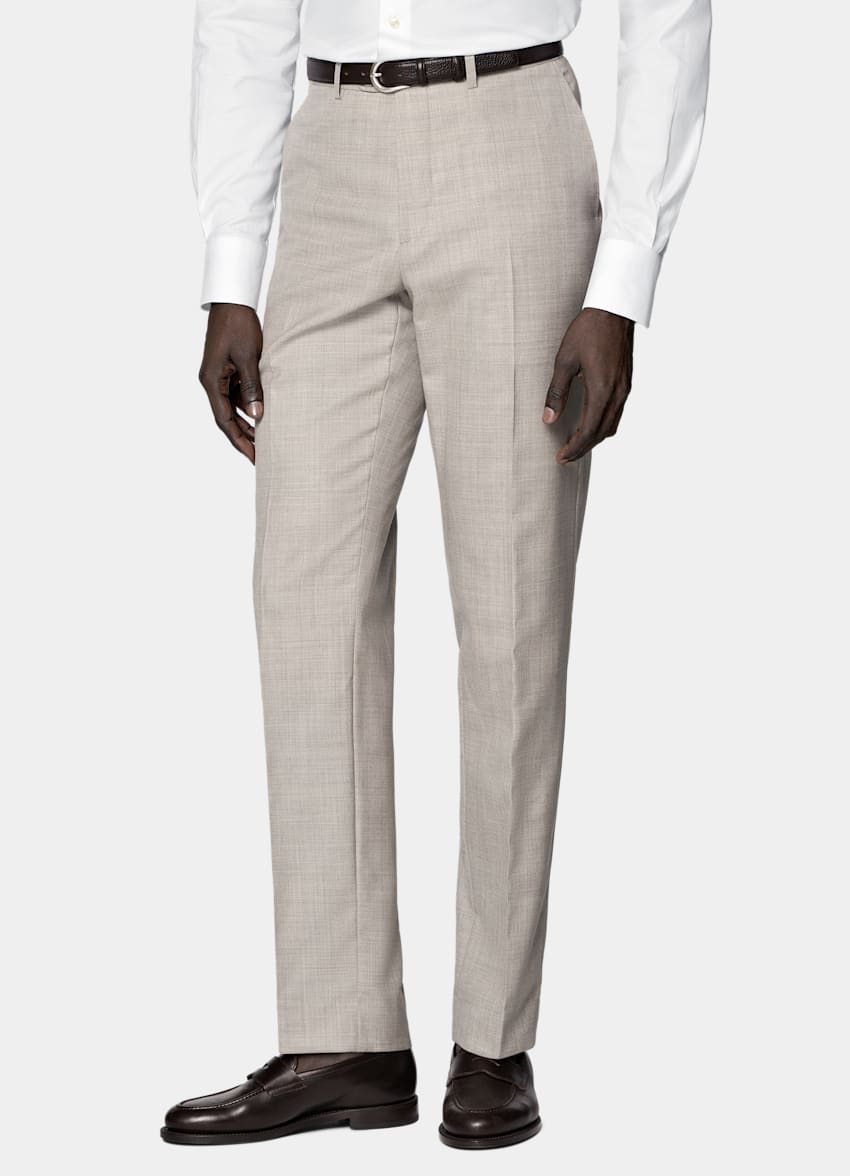 SUITSUPPLY All season Reine tropische Wolle von Vitale Barberis Canonico, Italien Havana Perennial Anzug hellbraun Tailored Fit