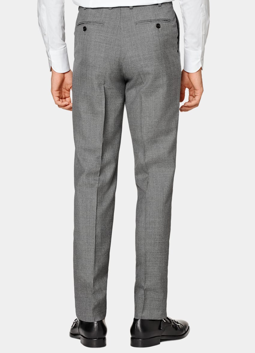 SUITSUPPLY Pure Tropical Wool by Vitale Barberis Canonico, Italy Mid Grey Perennial Lazio Suit