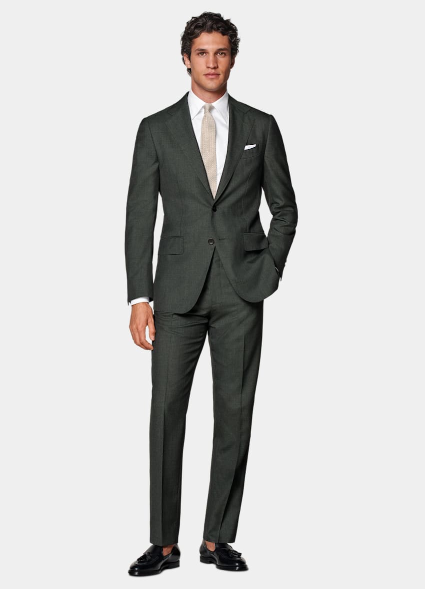 Dark Green Perennial Tailored Fit Havana Suit in Pure Tropical Wool SUITSUPPLY SUITSUPPLY Canada