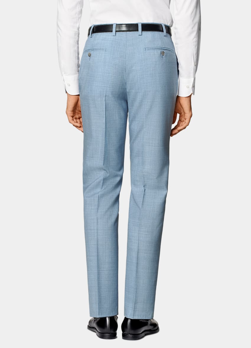 SUITSUPPLY All Season Pure Tropical Wool by Vitale Barberis Canonico, Italy Light Blue Perennial Tailored Fit Havana Suit