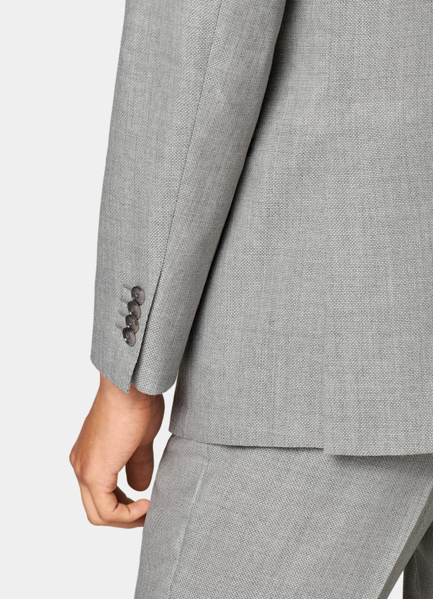 SUITSUPPLY All Season Ren ull från Vitale Barberis Canonico, Italien Havana ljusgrå kostym med tailored fit