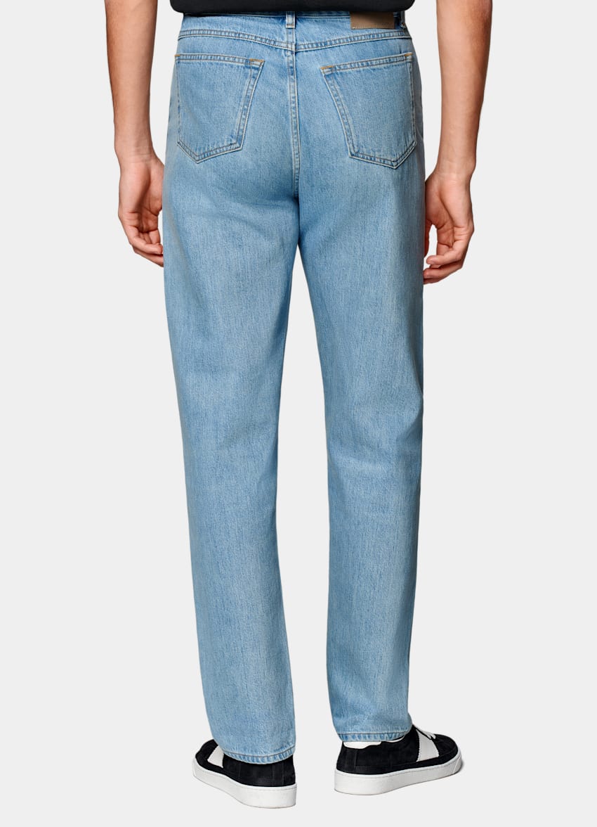 SUITSUPPLY Selvedge Denim by Candiani, Italy Light Blue Straight Leg Charles Jeans