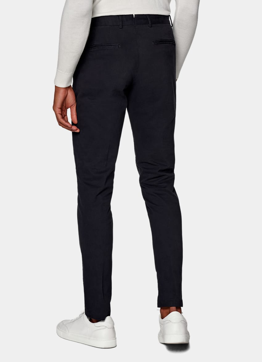 SUITSUPPLY Stretch Cotton by Di Sondrio, Italy Navy Porto Chinos