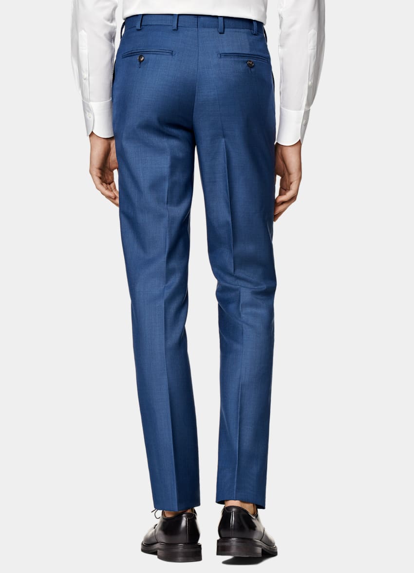 SUITSUPPLY Pure S110's Wool by Vitale Barberis Canonico, Italy Mid Blue Brescia Suit Trousers