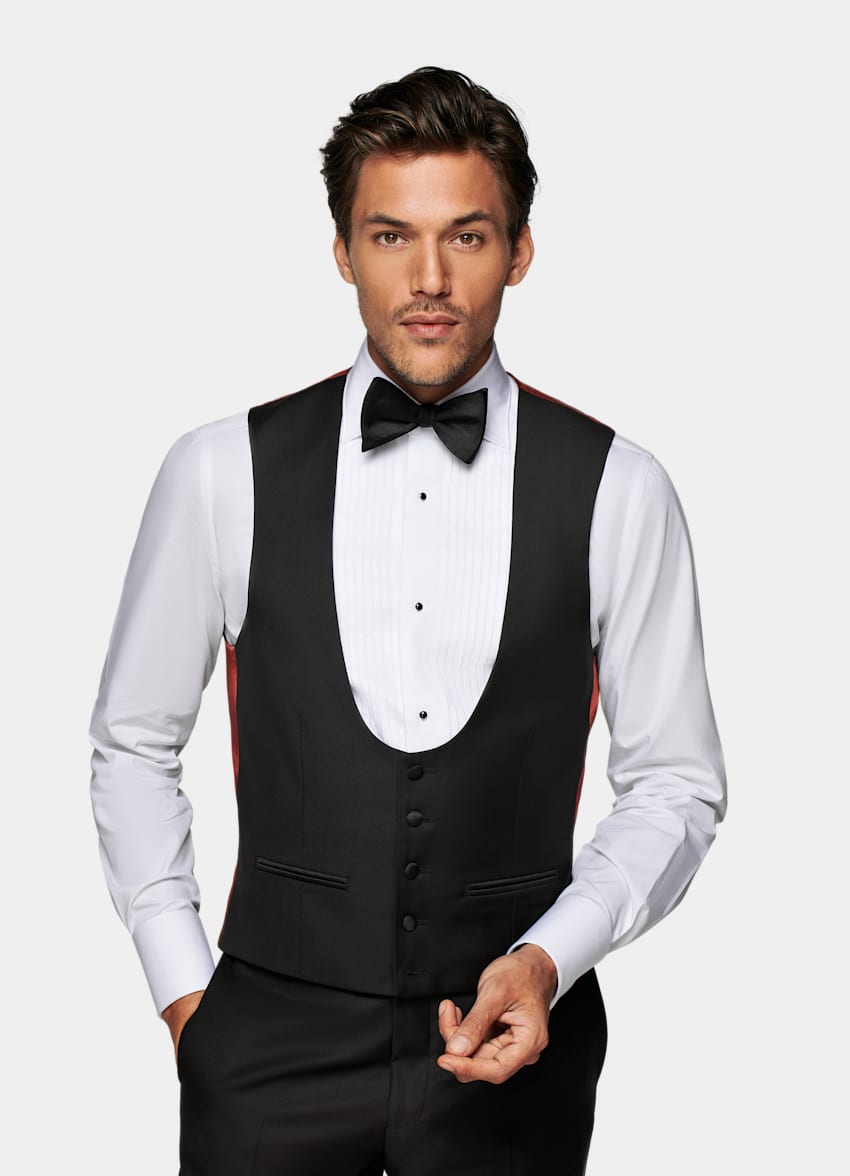 Black Tuxedo Waistcoat