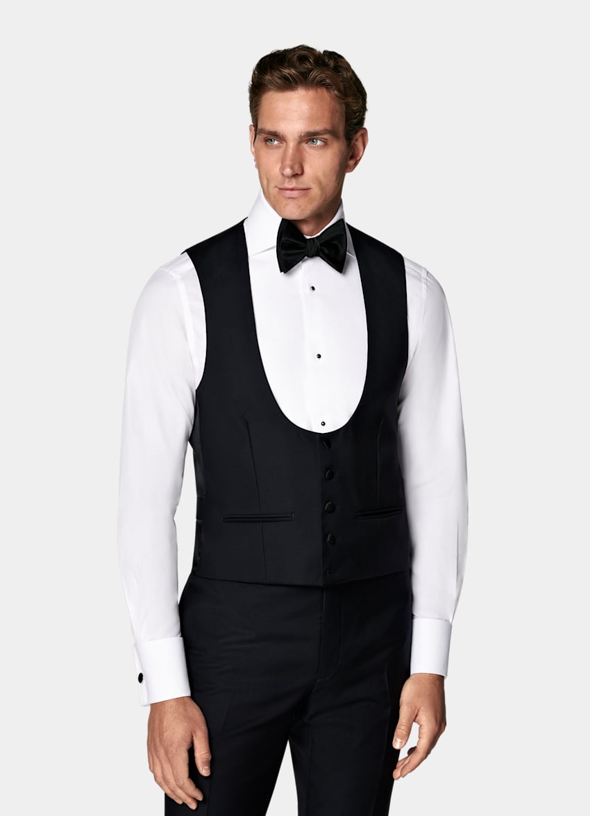 Navy Tuxedo Waistcoat