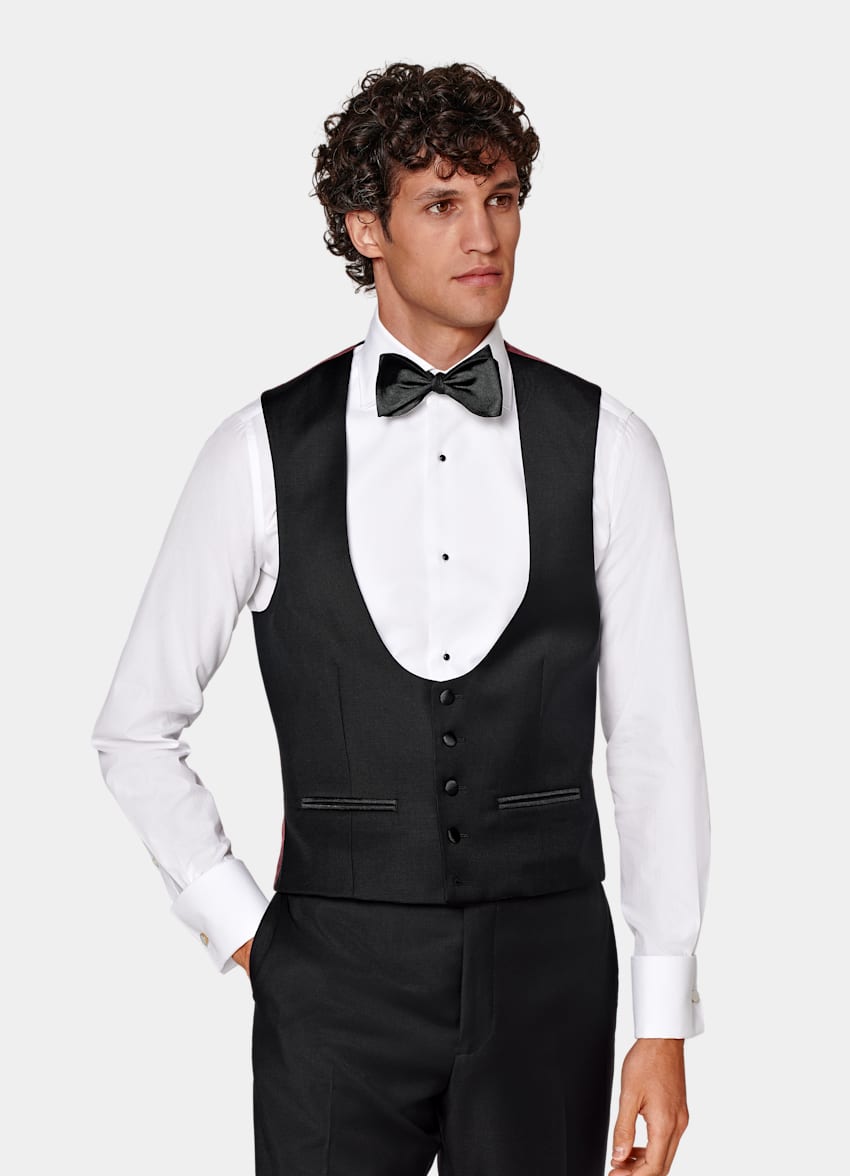 Black Tuxedo Waistcoat