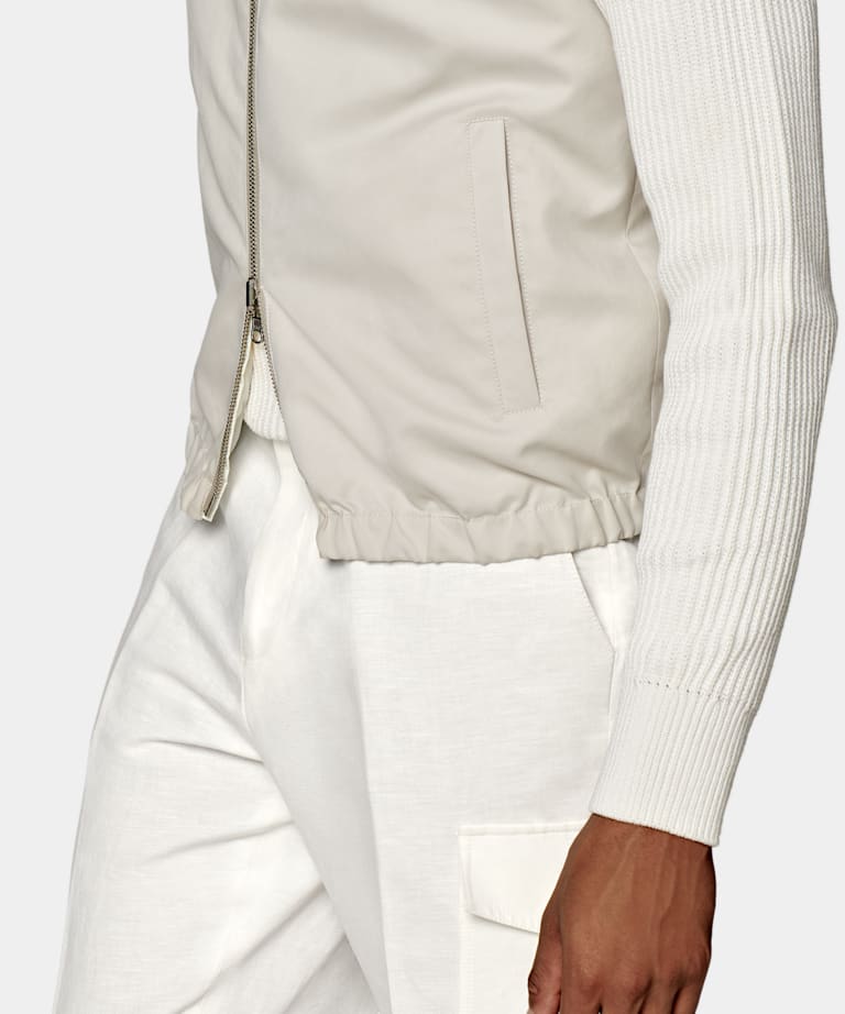 Off-White & Sand Reversible Vest