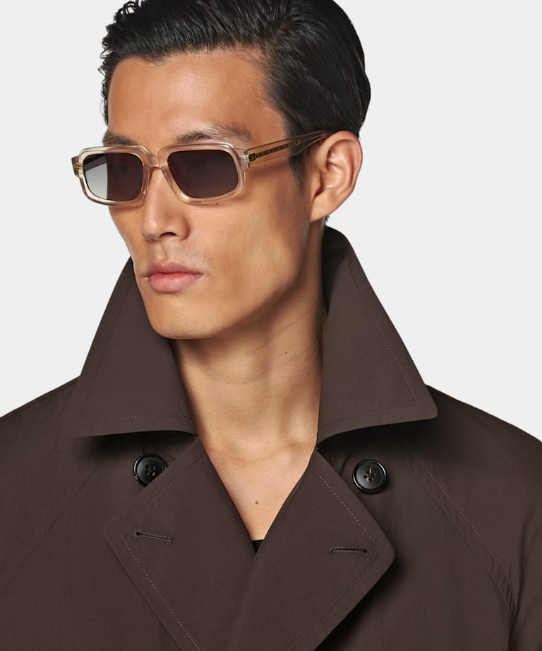 Dark Brown Belted Trench Coat