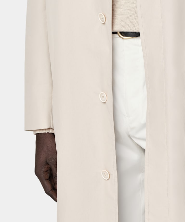 Manteau long sable